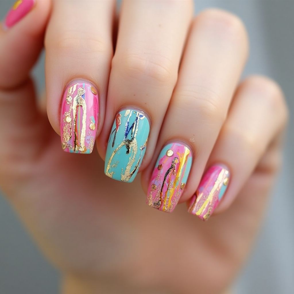 Wax Pencils Stripes And Lines Nail Design