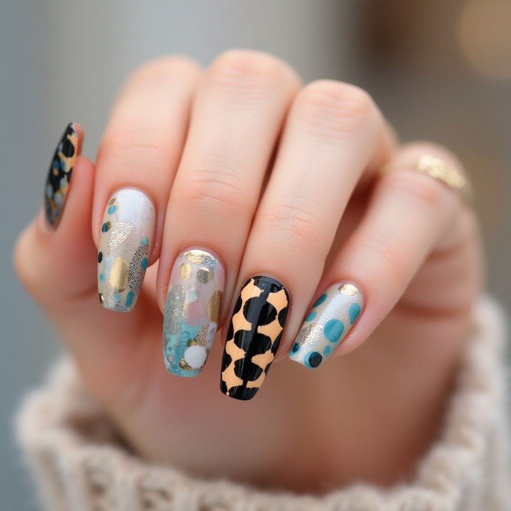 Toothpicks Dotting Nail Design