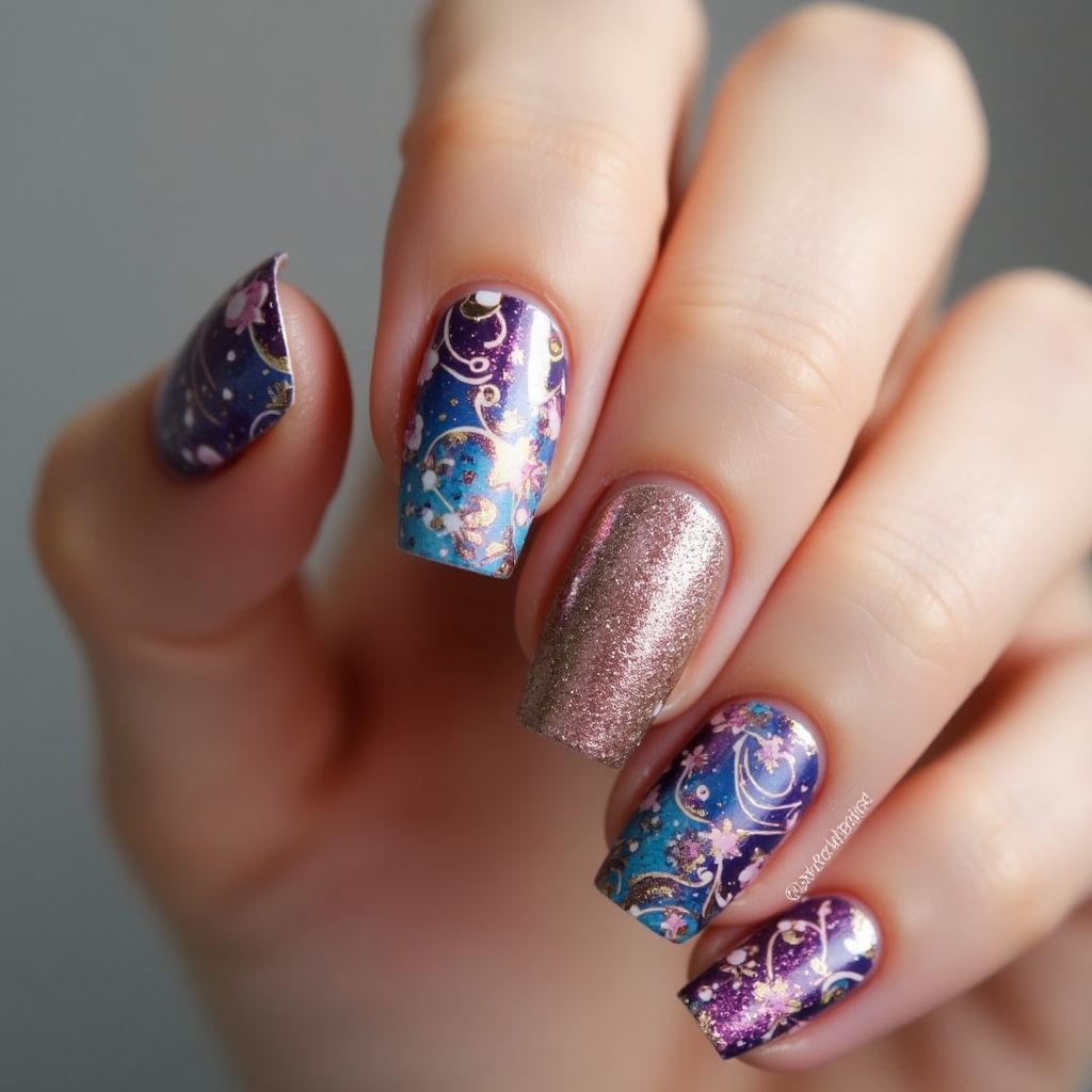 Nail Glue Freehand Art Nail Design