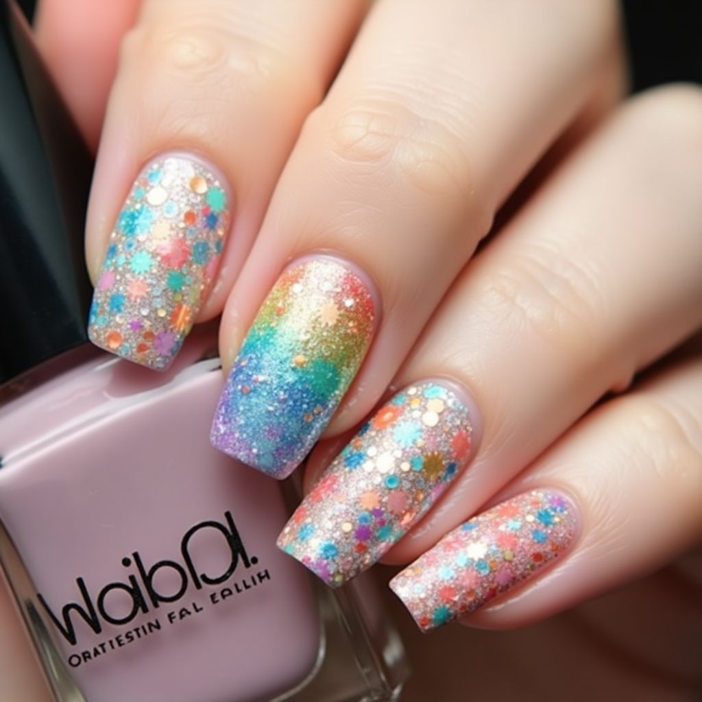 Gel polish Dotting Nail Design