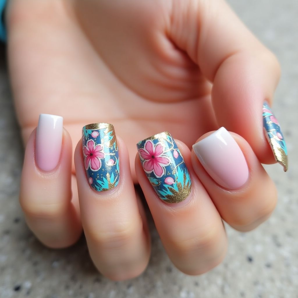 Nail Decals Freehand Art Nail Design