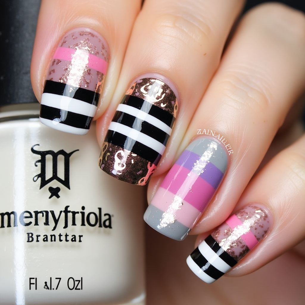 Stamping Plates Stripes And Lines Nail Design