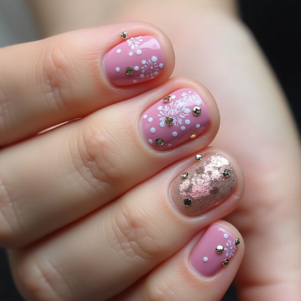 Caviar Beads Dotting Nail Design