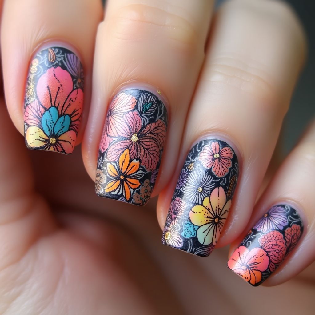 Wax Pencils Freehand Art Nail Design