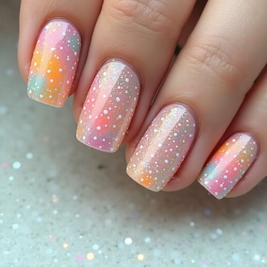 Color Changing Polish Dotting Nail Design