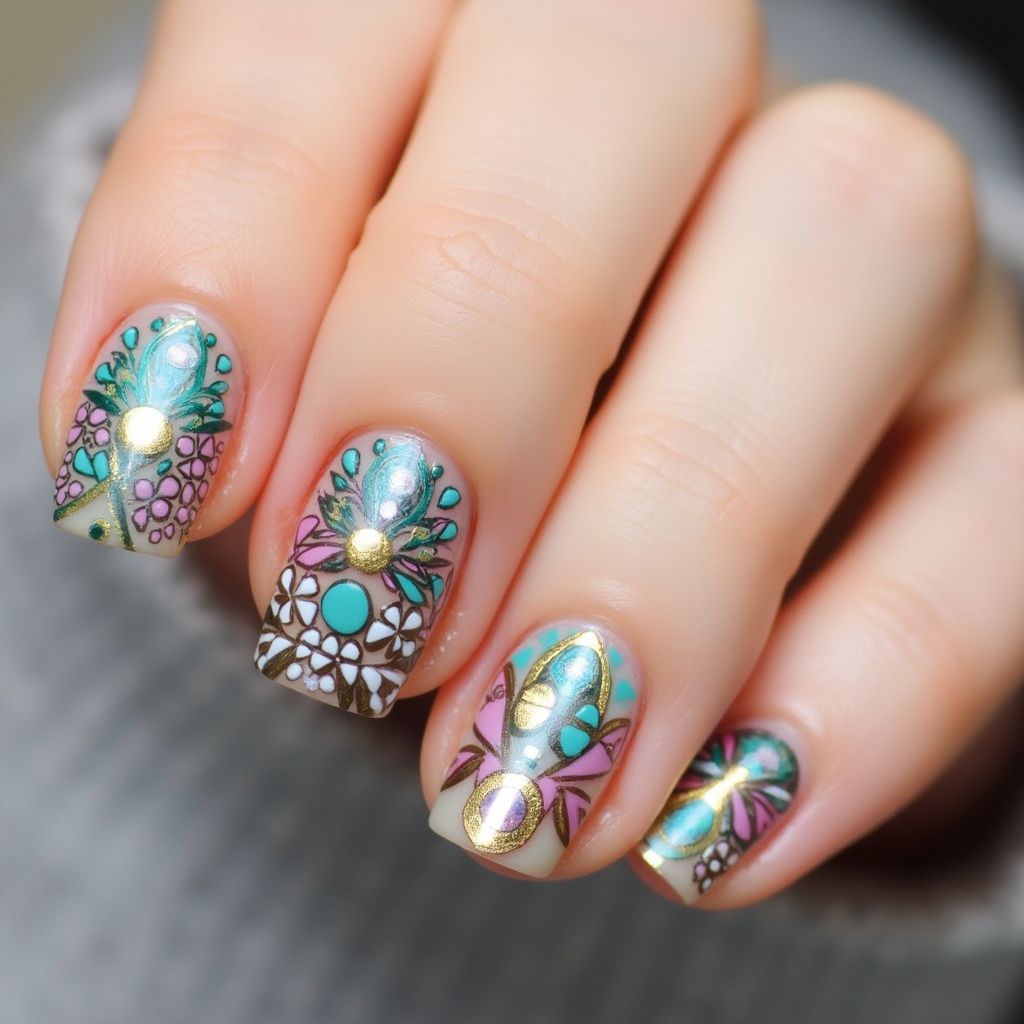 Nail Vinyls Dotting Nail Design