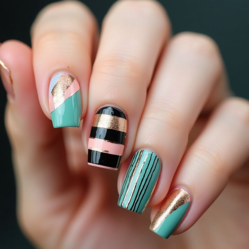 Nail Polish Stripes And Lines Nail Design
