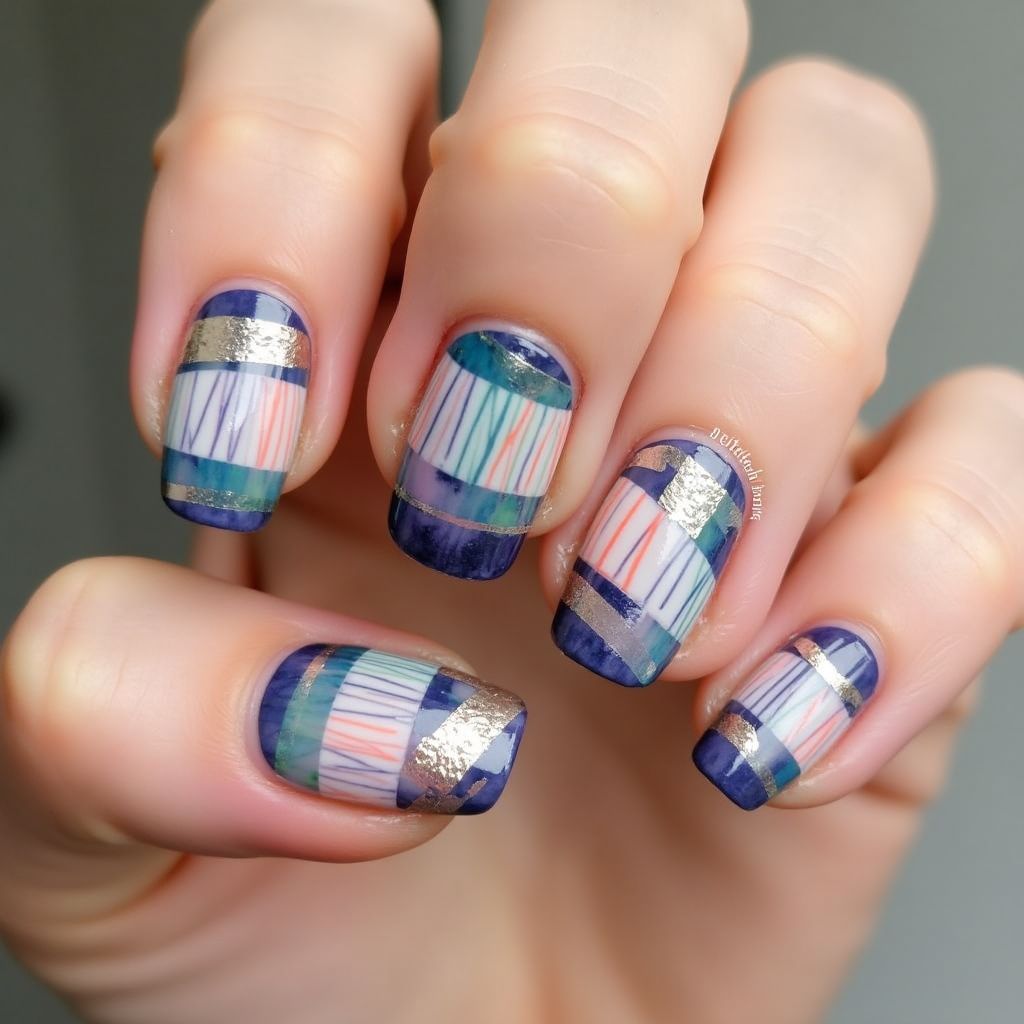 Nail Polish Stripes And Lines Nail Design