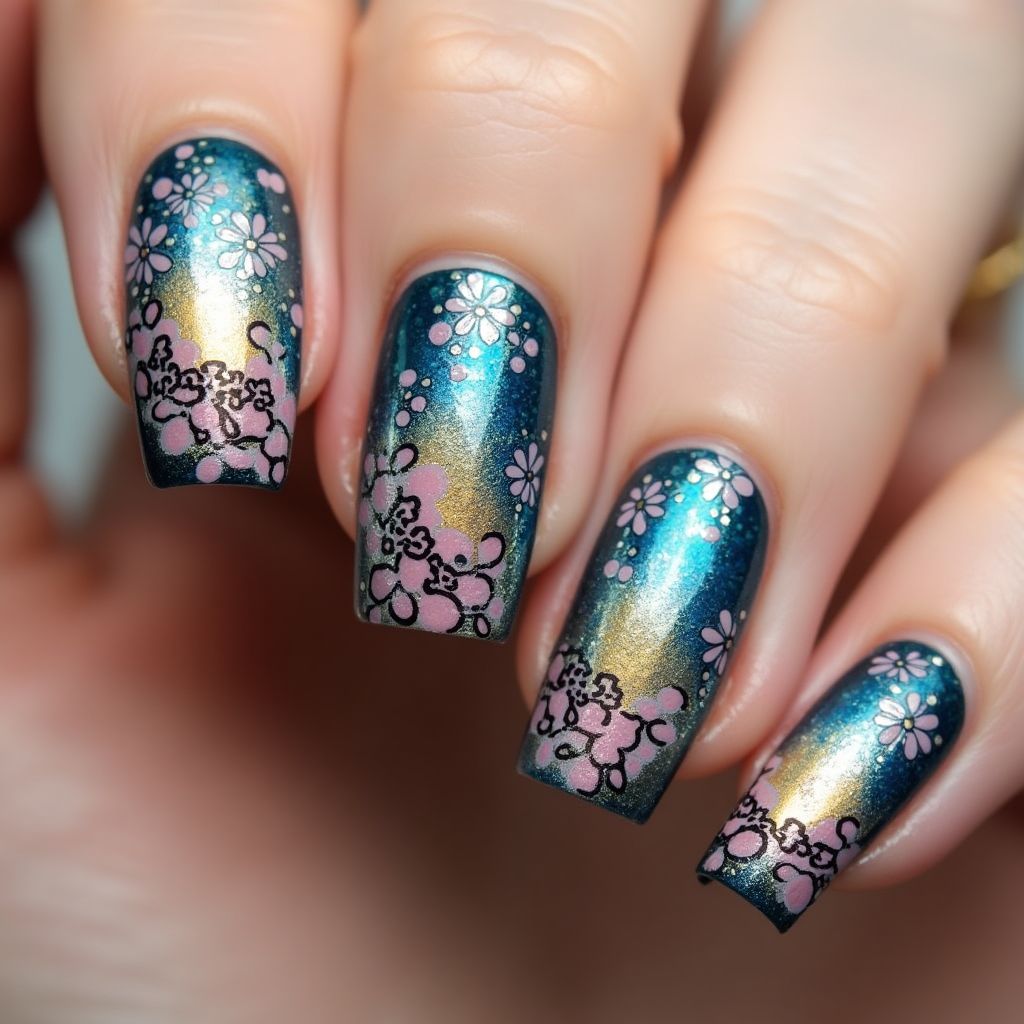 Specialty Powders Freehand Art Nail Design