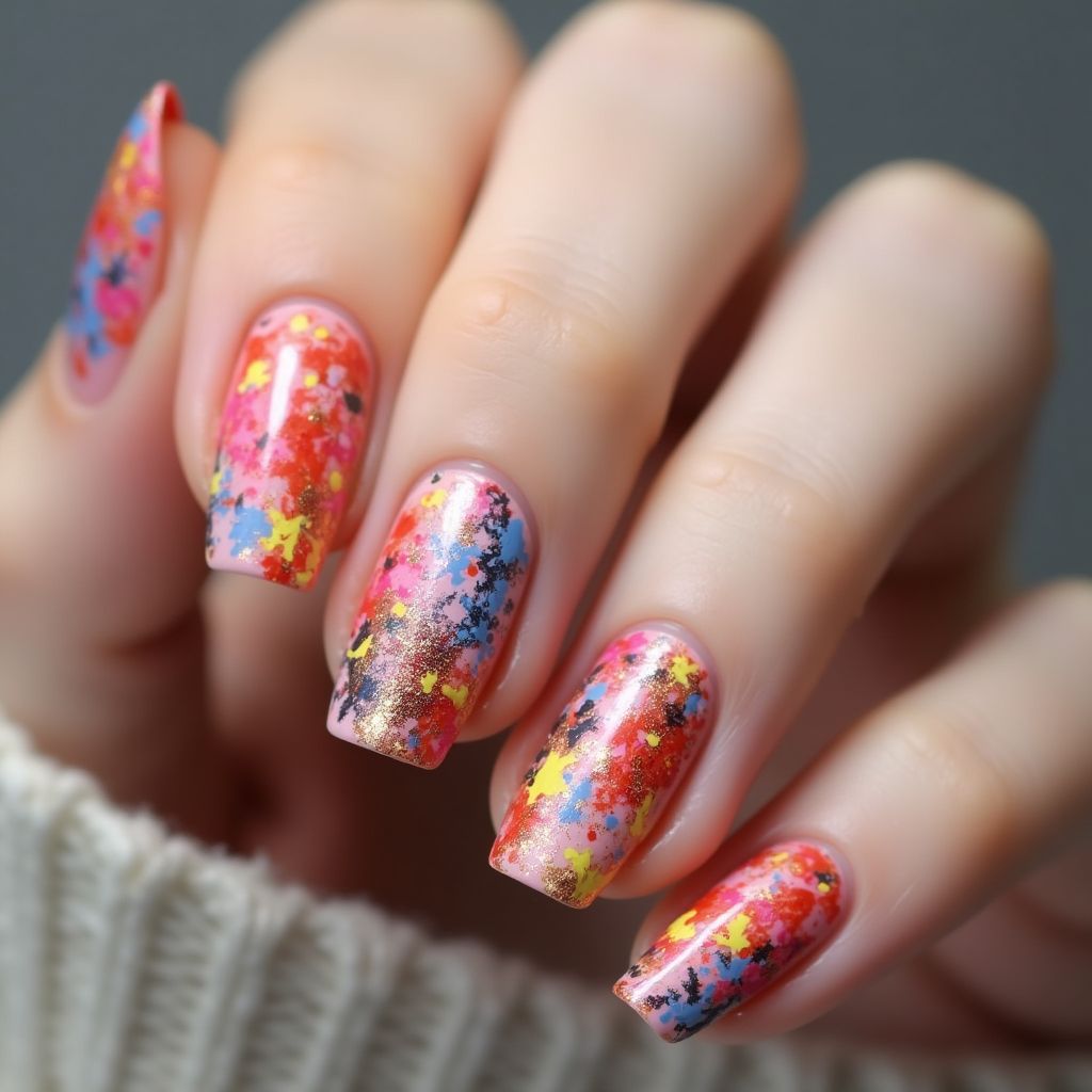 Toothpicks Freehand Art Nail Design