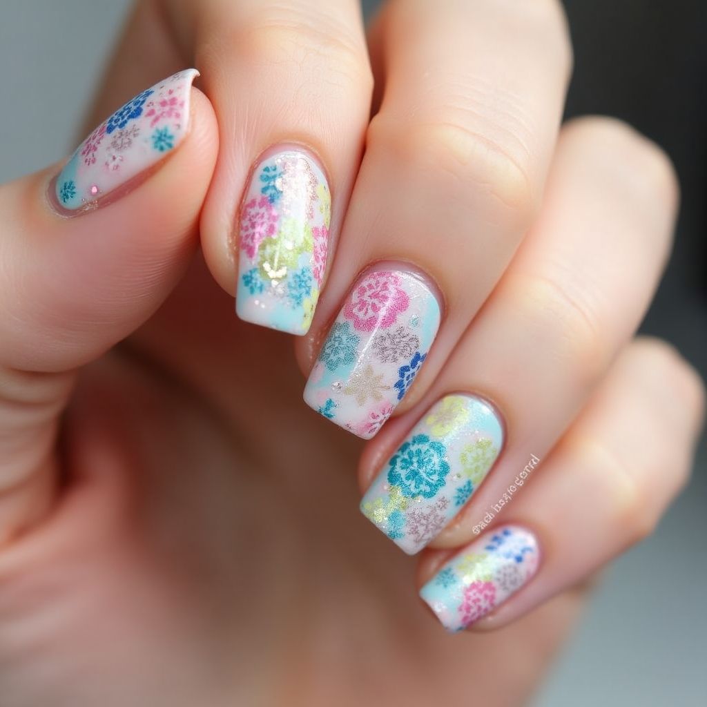 Gel Polish Dotting Nail Design