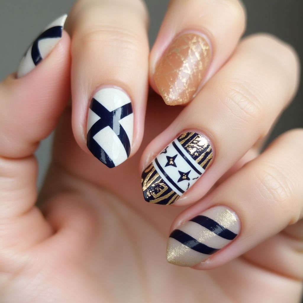 Dotting Tools Stripes And Lines Nail Design