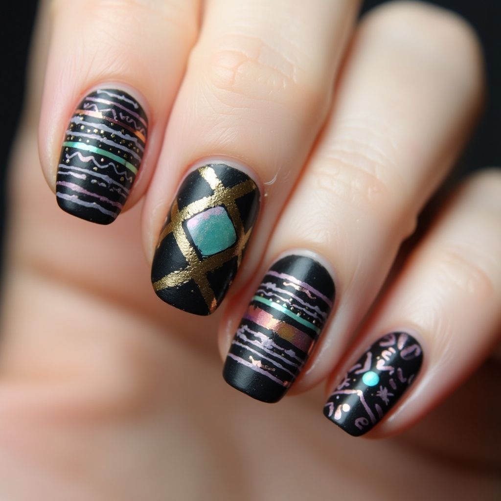 Nail Stickers Stripes And Lines Nail Design