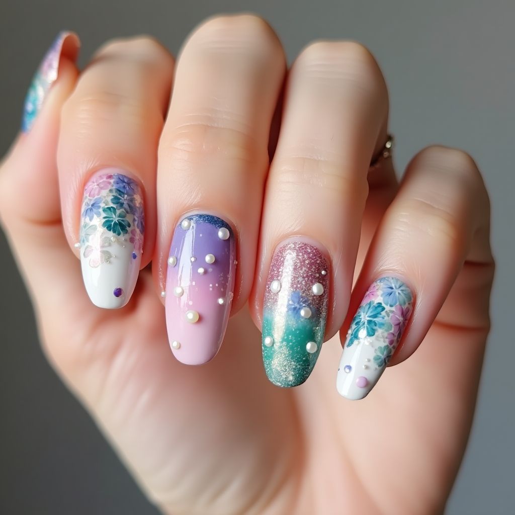 3d Nail Decor Dotting Nail Design