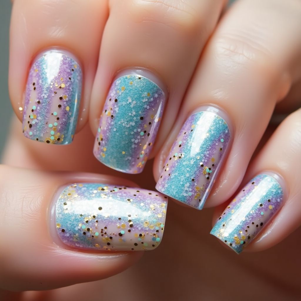 Specialty Powders Dotting Nail Design