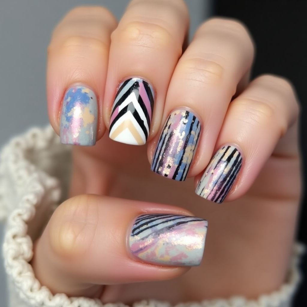 Top Coat Stripes And Lines Nail Design