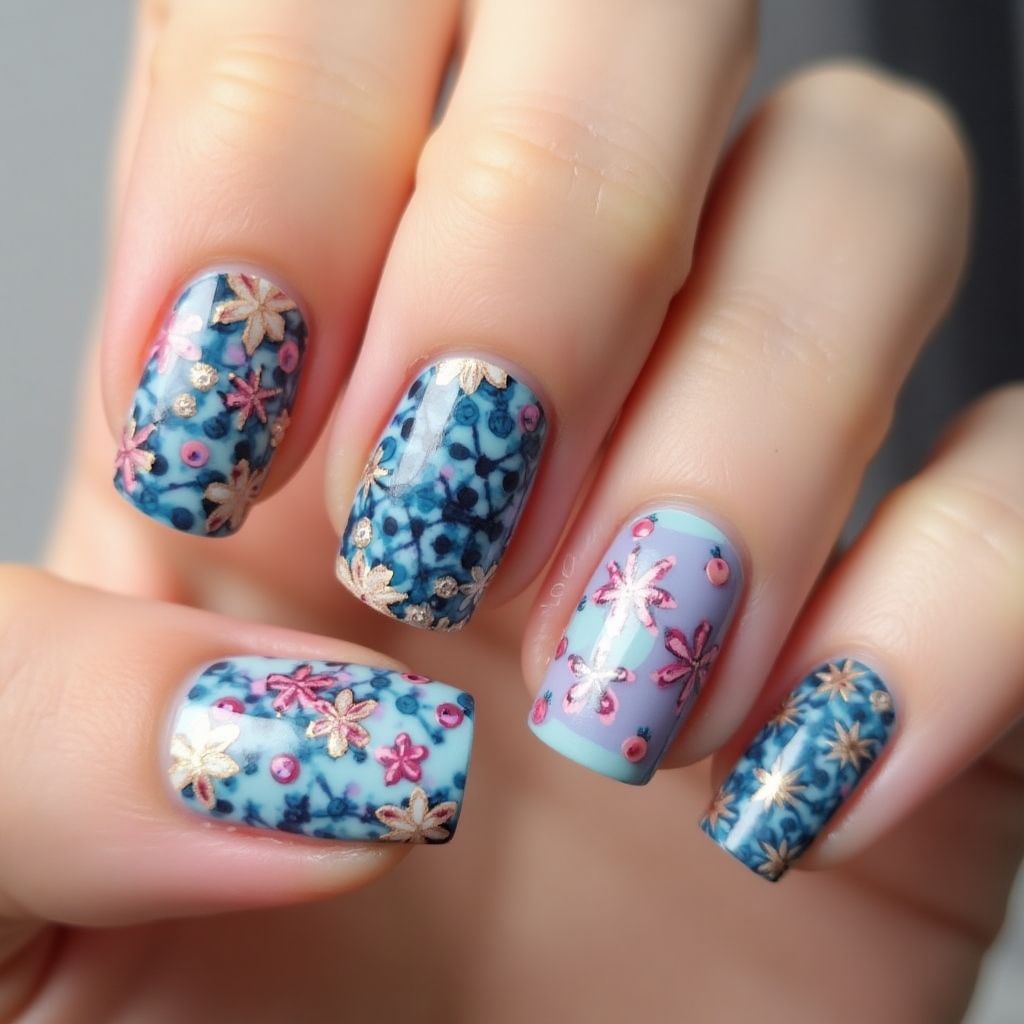 3d Nail Decor Dotting Nail Design