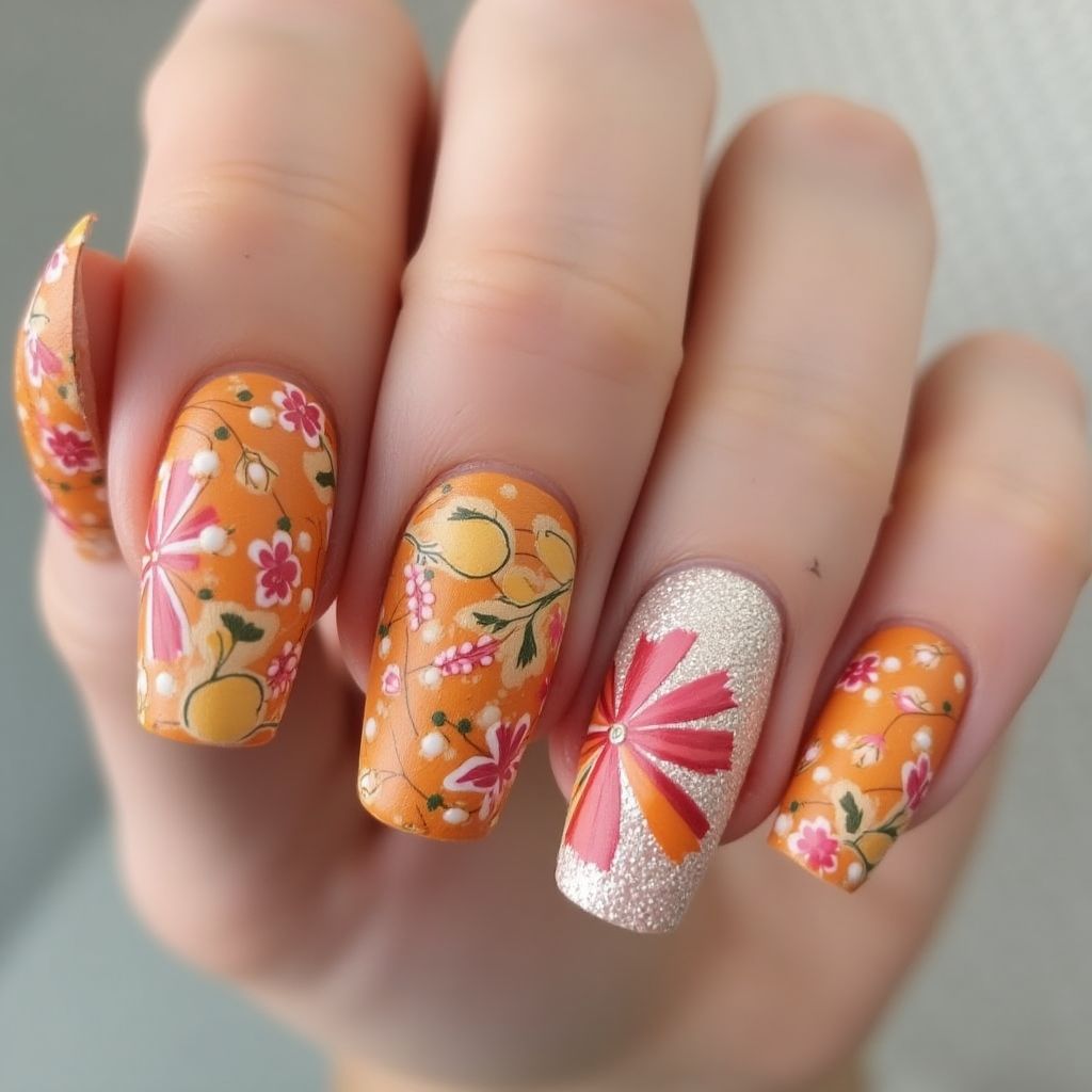 Orangewood Sticks Dotting Nail Design