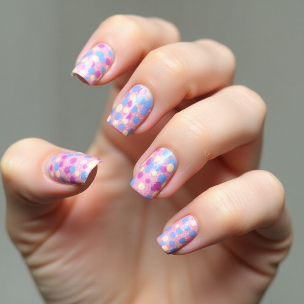 Toothpicks Dotting Nail Design