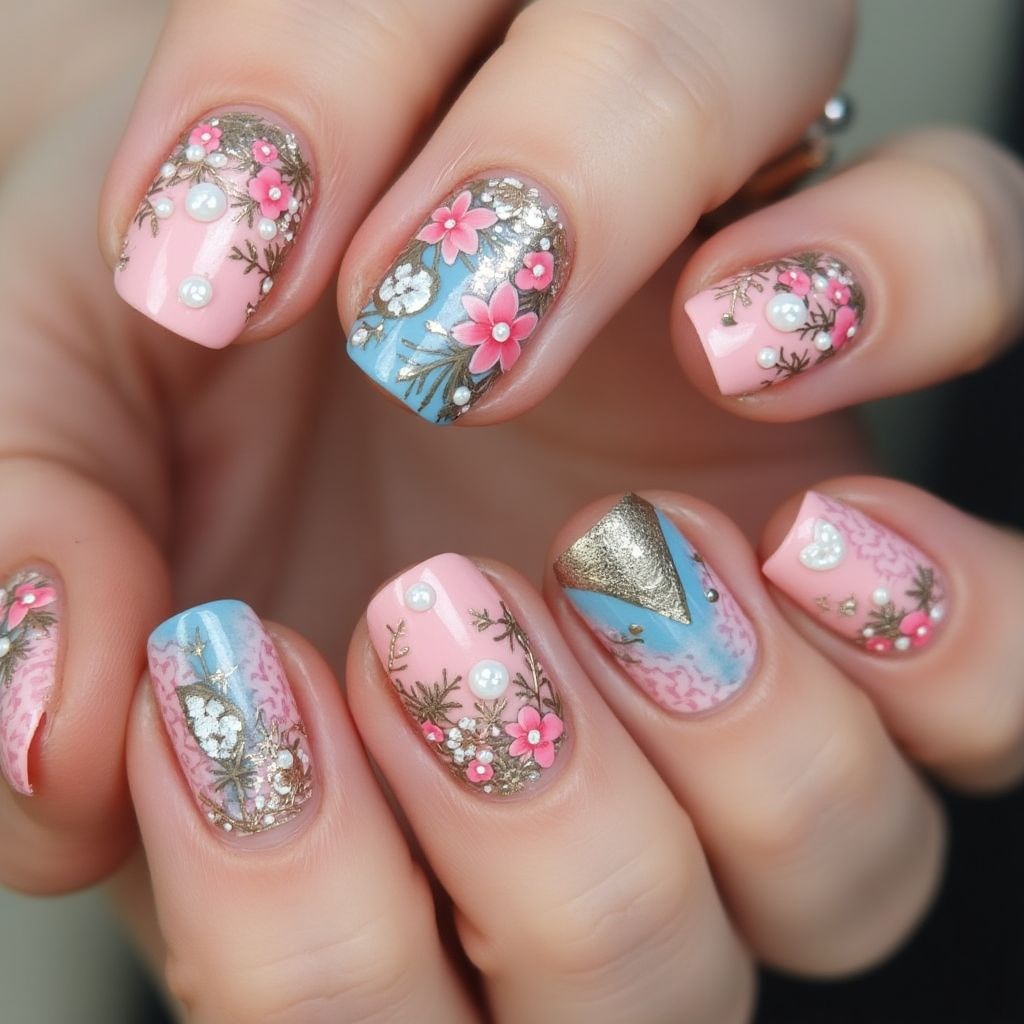 3d Nail Decor Freehand Art Nail Design