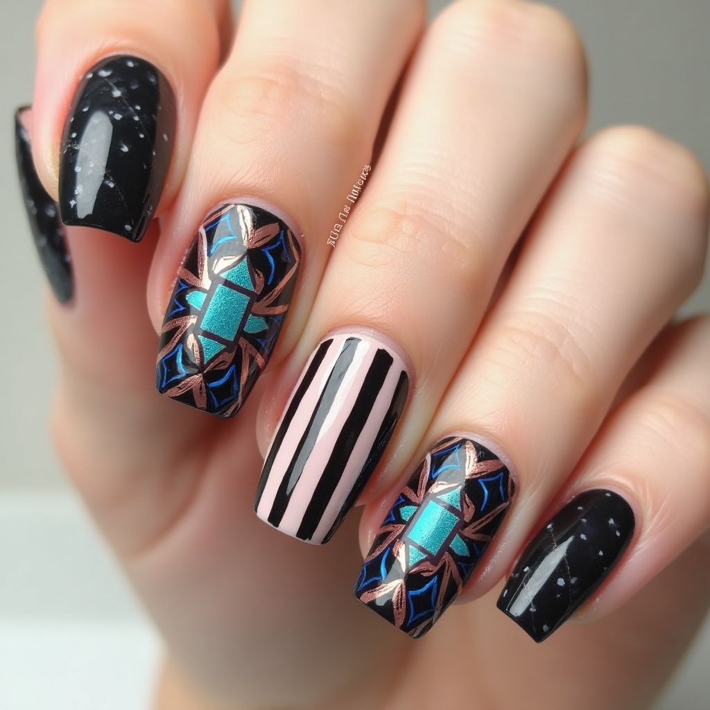 Stamping Plates Stripes And Lines Nail Design
