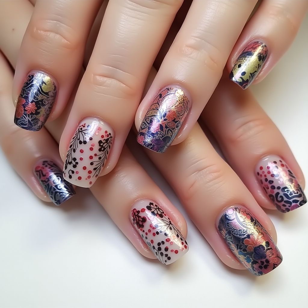 Stamping Plates Dotting Nail Design