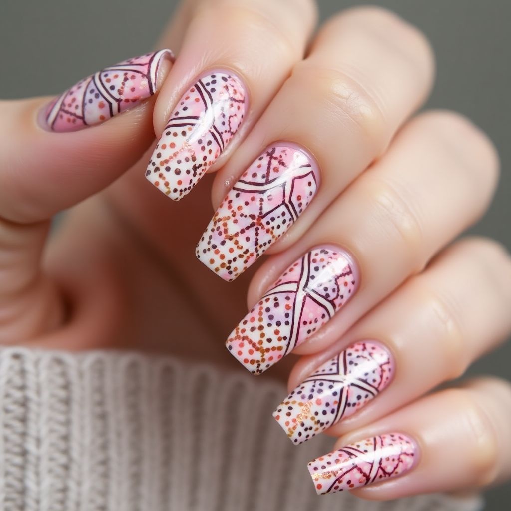 Toothpicks Dotting Nail Design