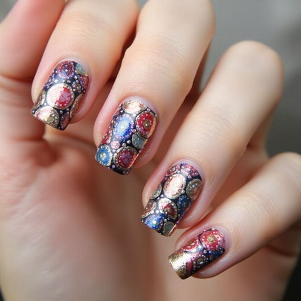Nail Polish Dotting Nail Design