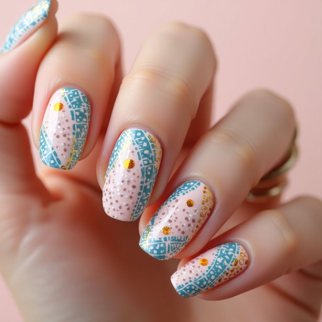 Orangewood Sticks Dotting Nail Design