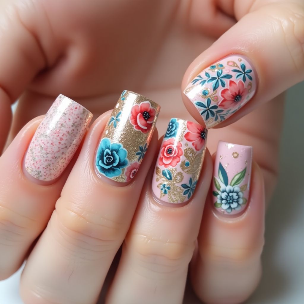 Nail Vinyls Freehand Art Nail Design