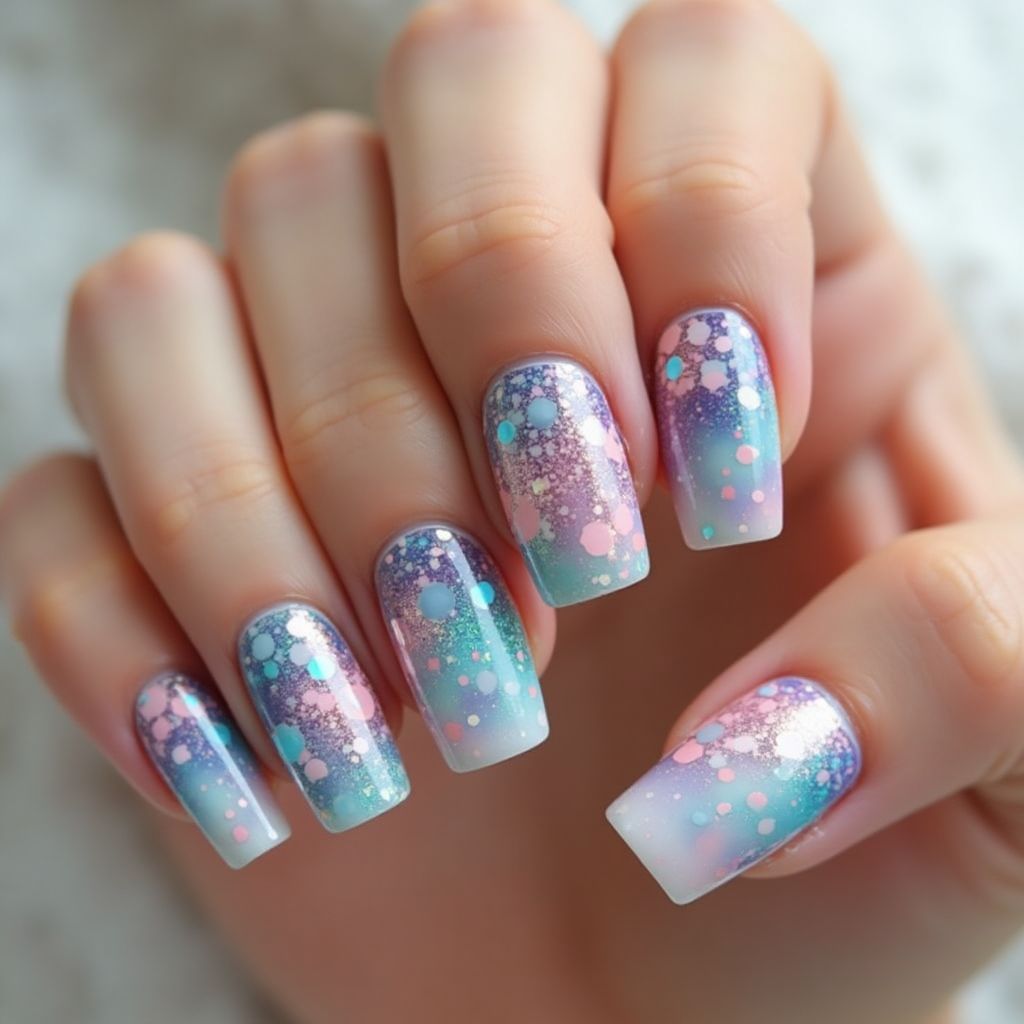 Nail Stickers Water Marbling Nail Design