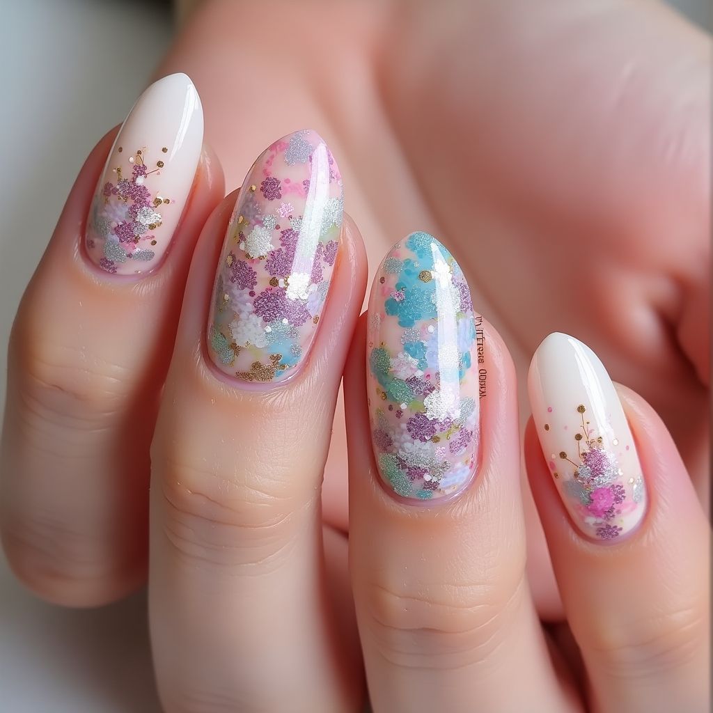 Nail Art Brushes Water Marbling Nail Design