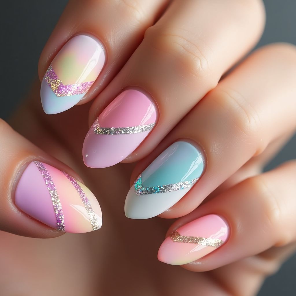Specialty Powders Stripes And Lines Nail Design