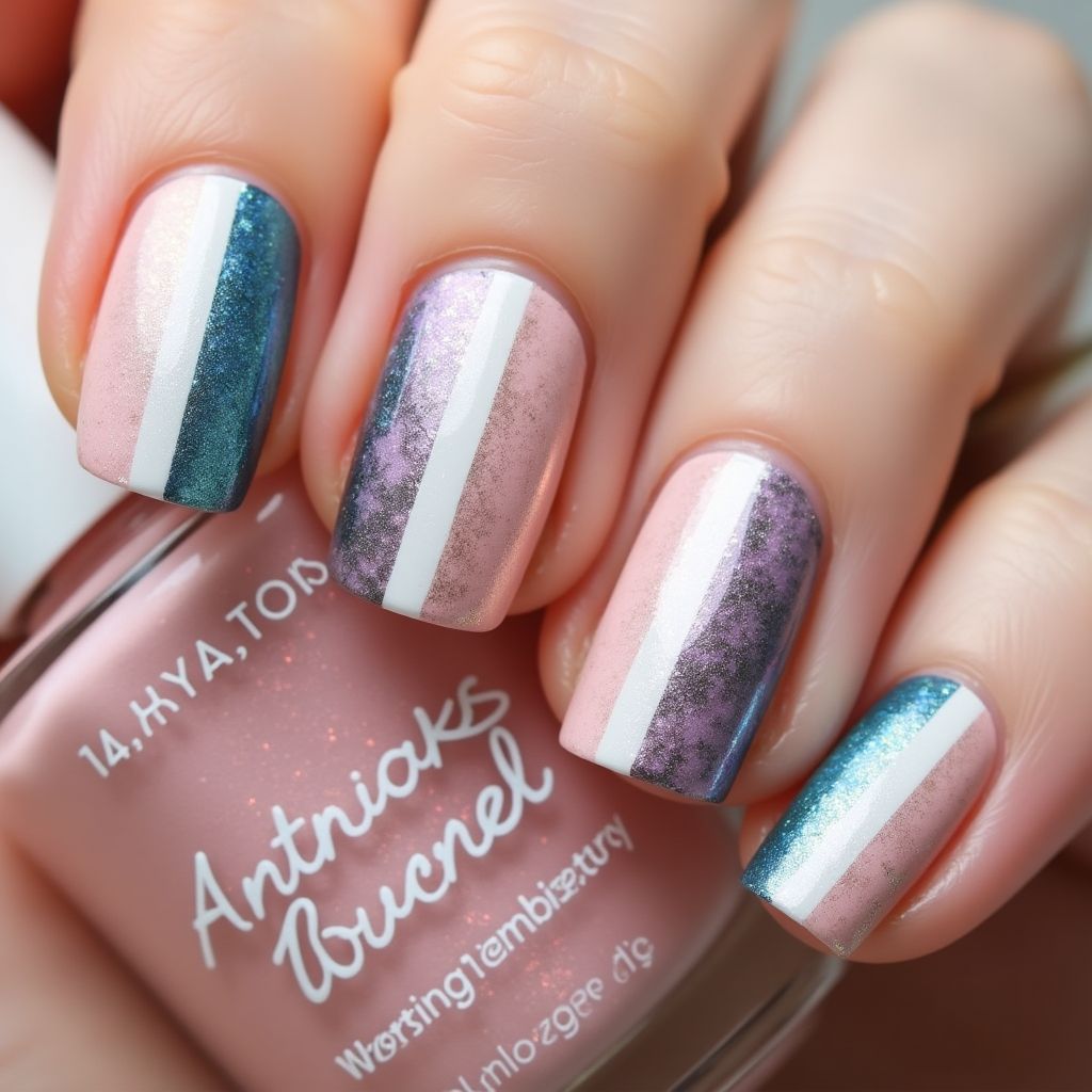 Specialty Powders Stripes And Lines Nail Design