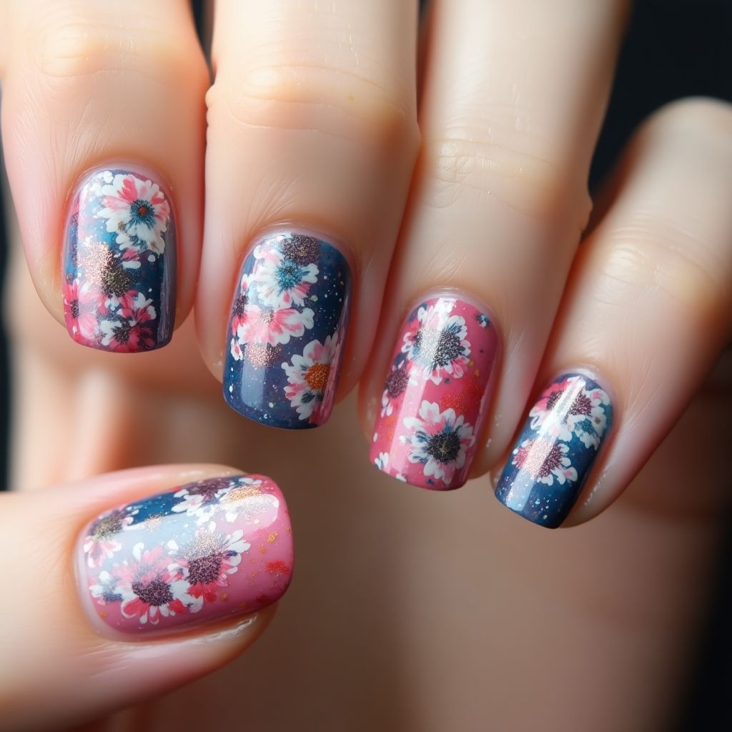 Nail Polish Freehand Art Nail Design