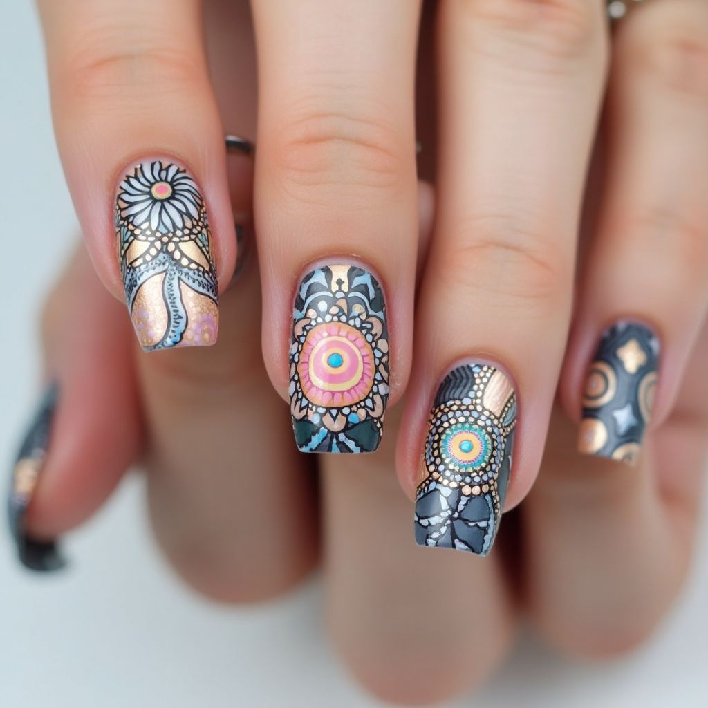 Nail Decals Freehand Art Nail Design