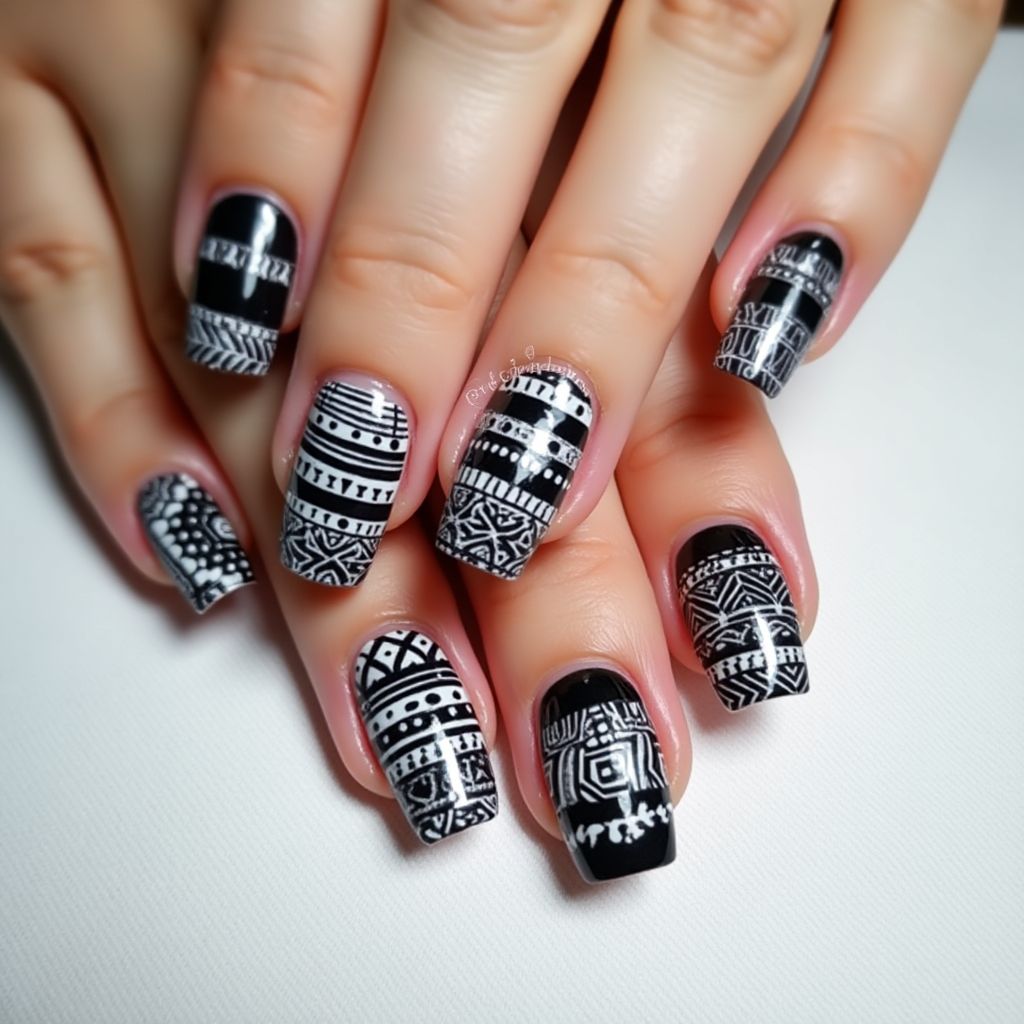 Stamping Plates Stripes And Lines Nail Design