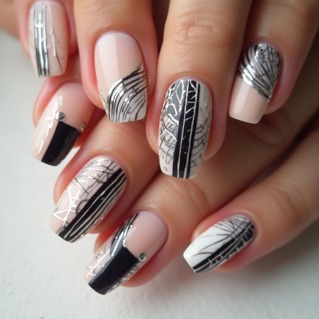 Skin Barriers Stripes And Lines Nail Design