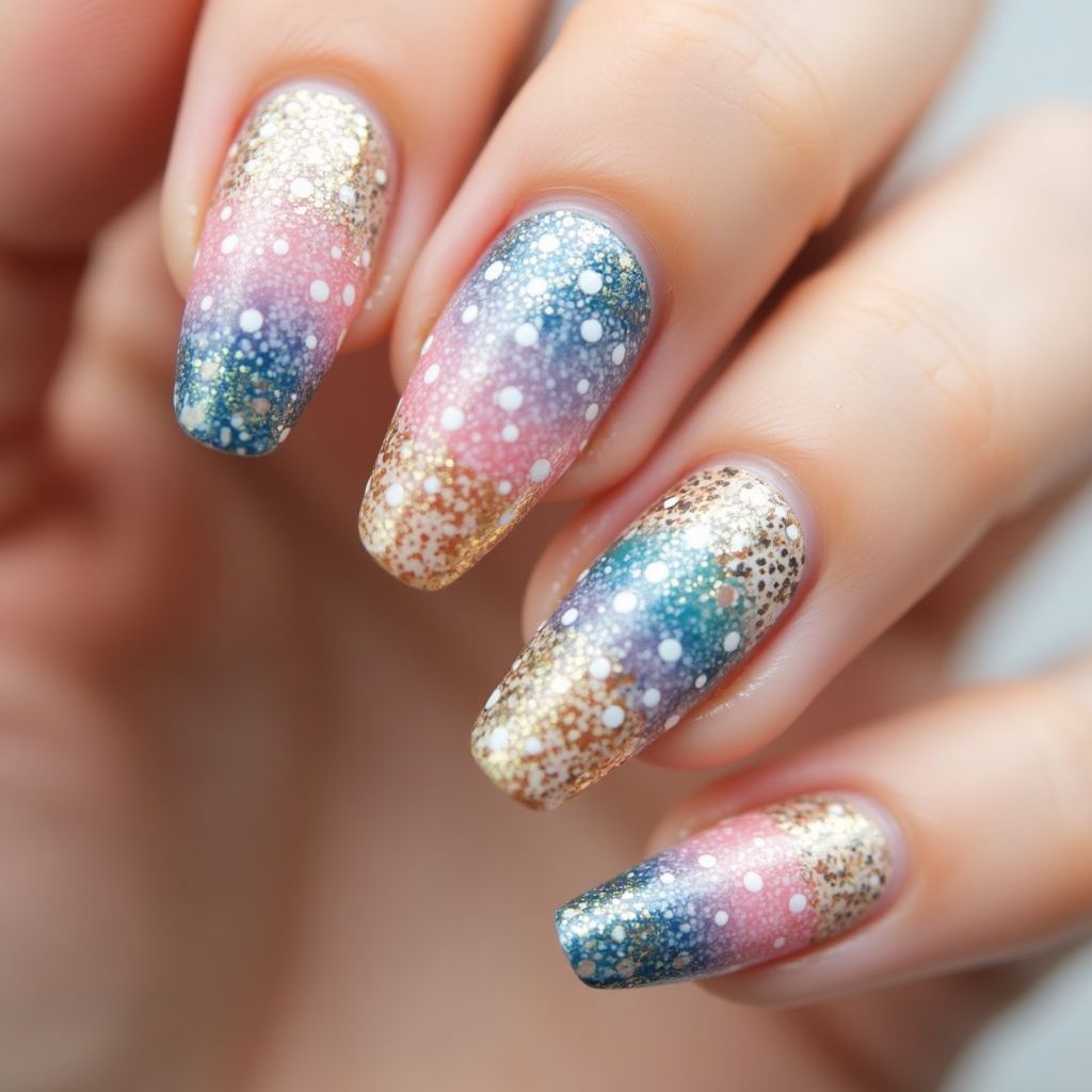 Nail Vinyls Dotting Nail Design