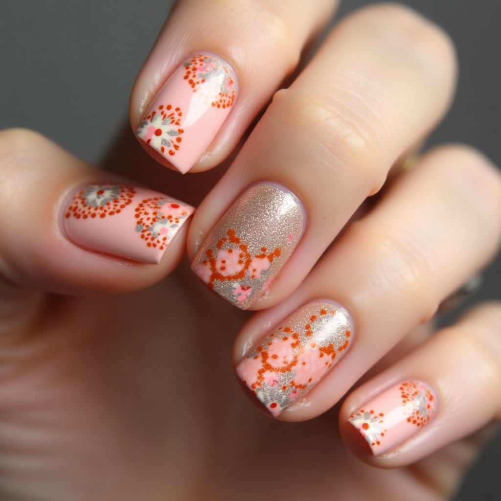 Orangewood Sticks Dotting Nail Design