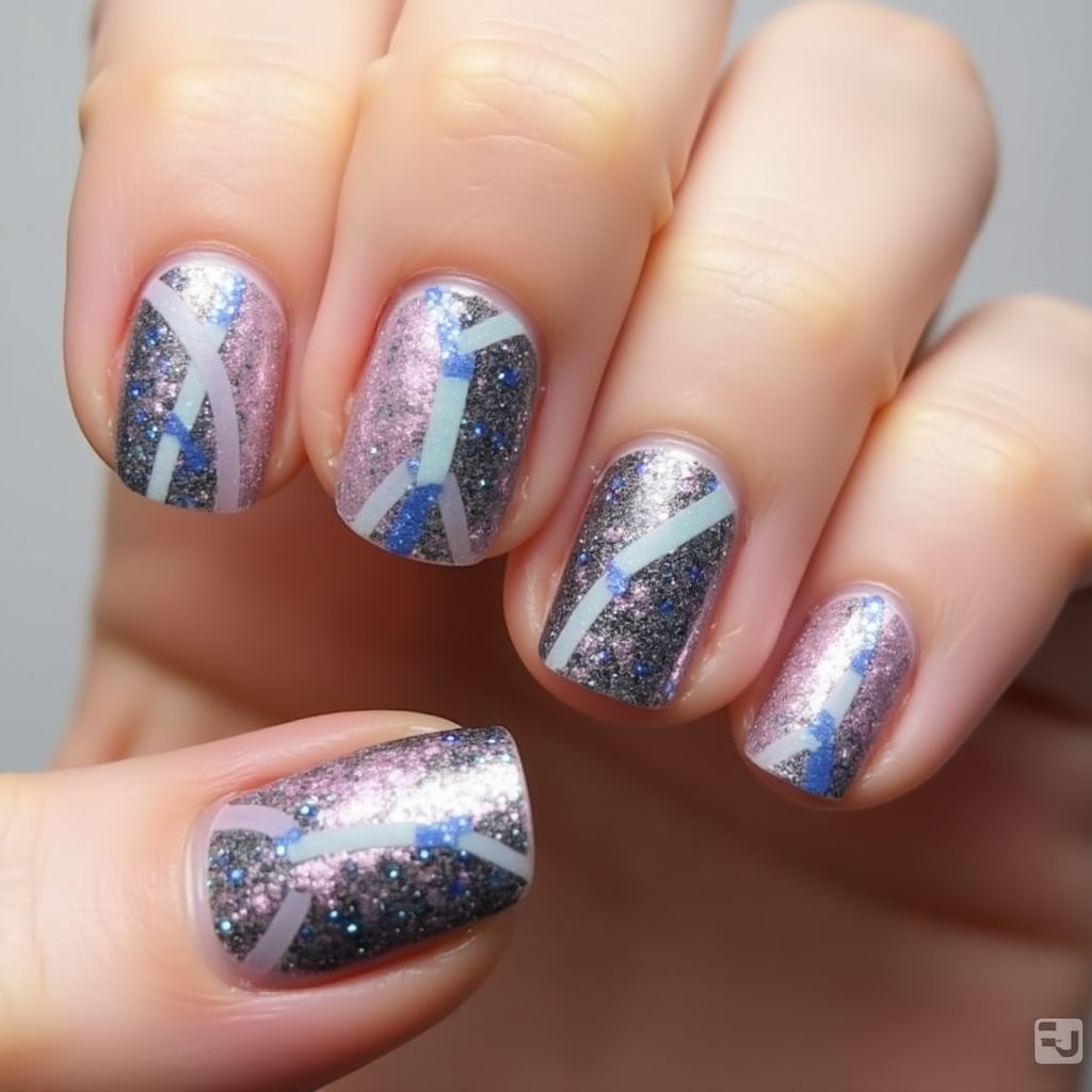 Specialty Powders Stripes And Lines Nail Design