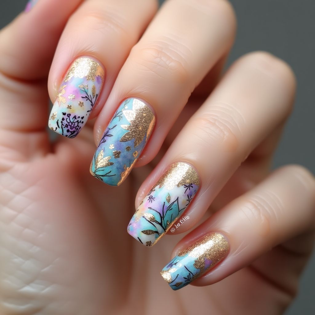 Nail Decals Freehand Art Nail Design