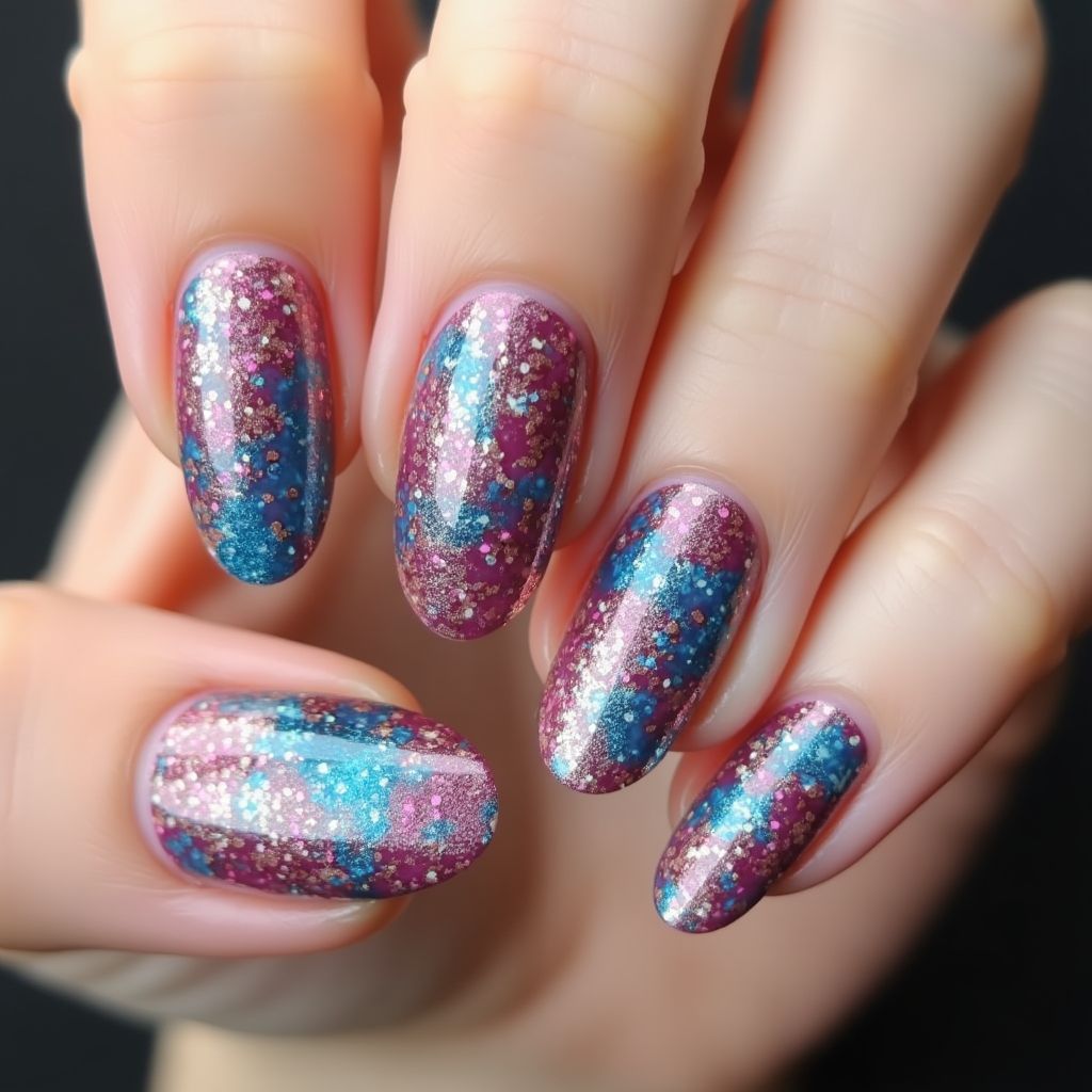 Builder Gel Freehand Art Nail Design