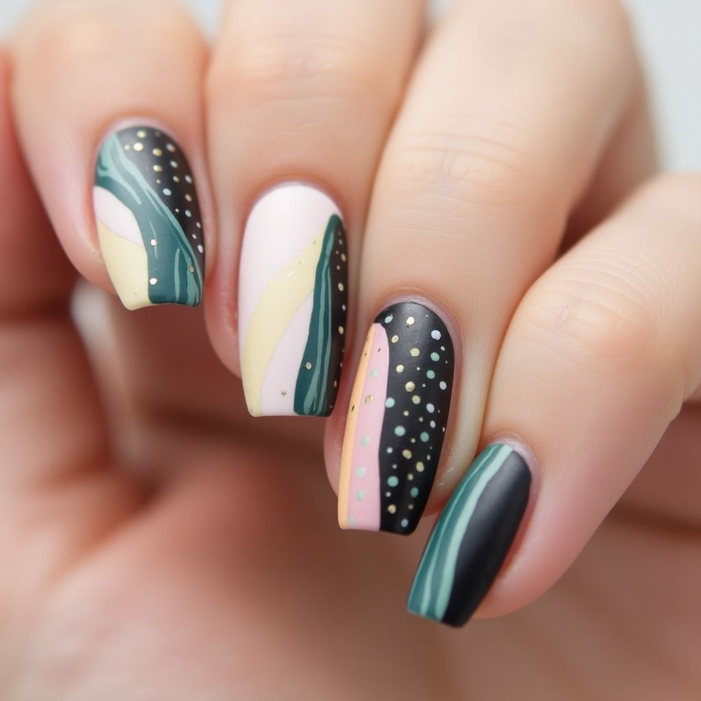 Wax Pencils Stripes And Lines Nail Design