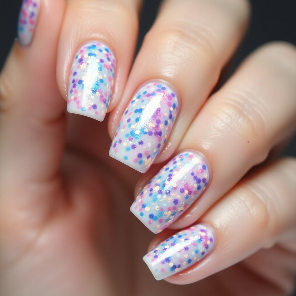 Color Changing Polish Dotting Nail Design