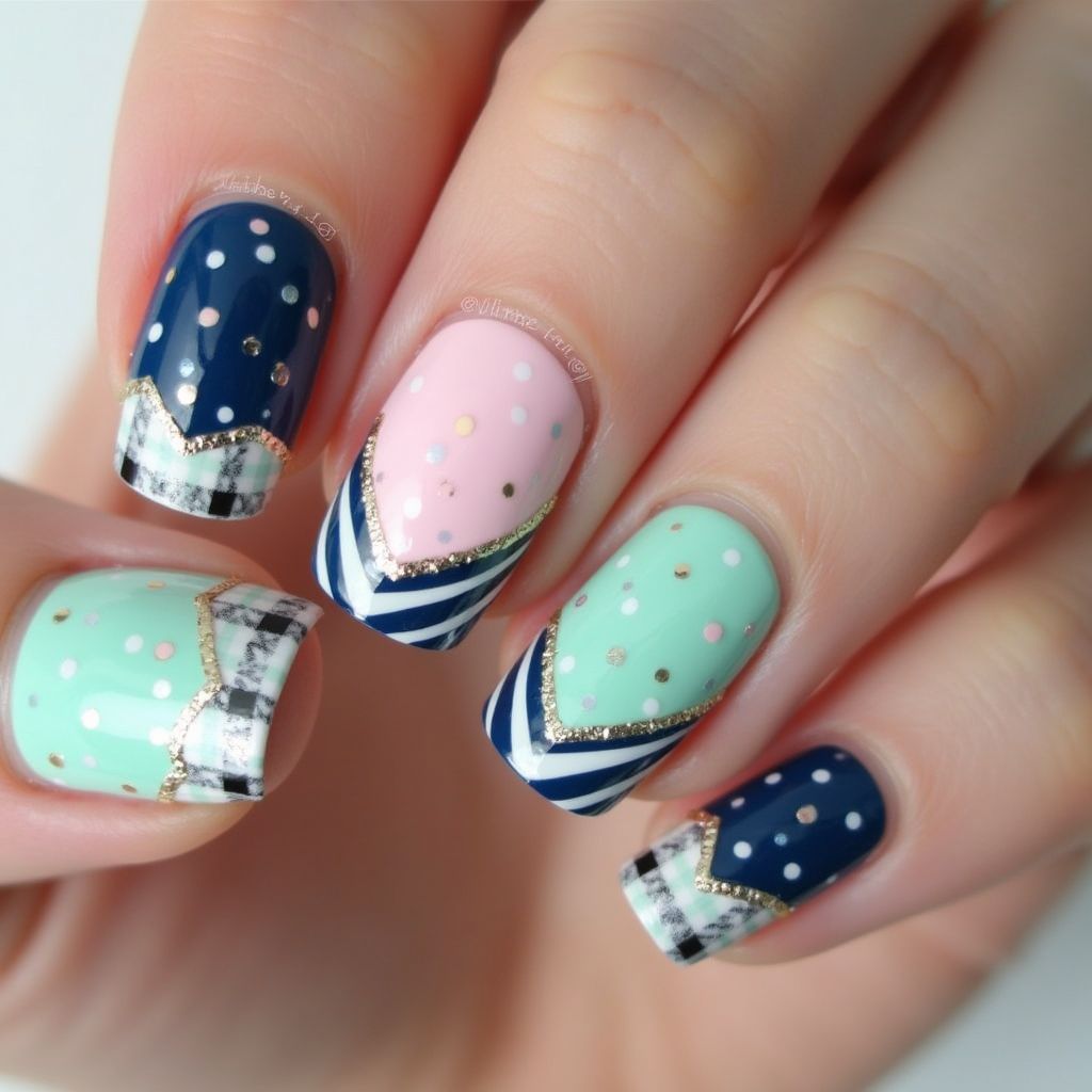 Preppy Nail Design