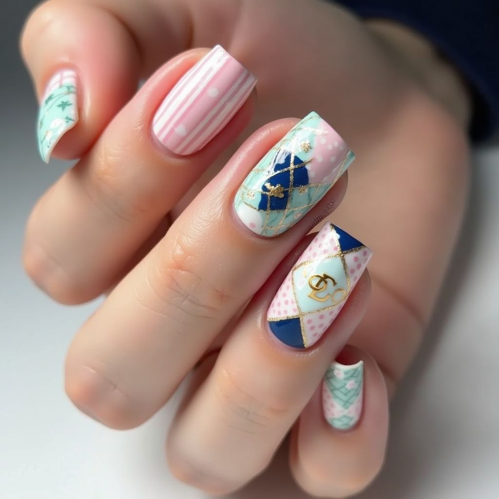 Preppy Nail Design
