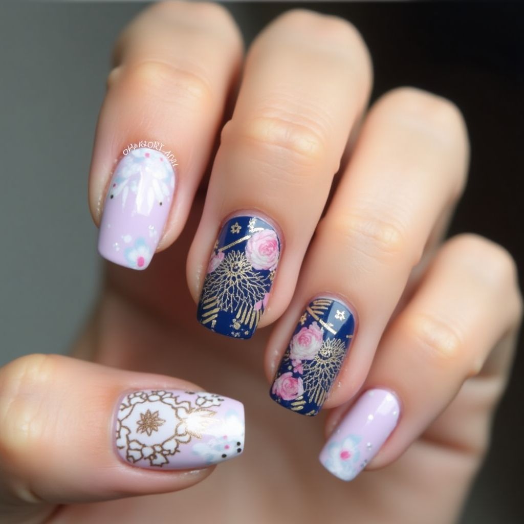 Single Finger Nail Design