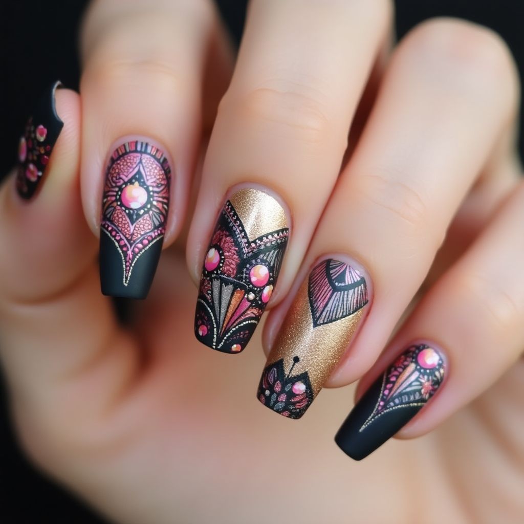 Single Finger Nail Design