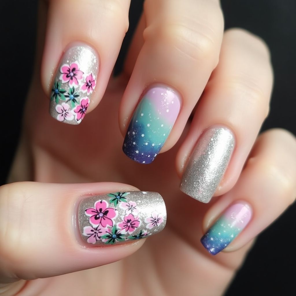 Single Finger Nail Design